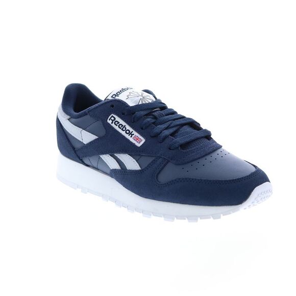 Reebok Mens Classic Leather Blue Shoes (NWT) - Picture 2 of 7